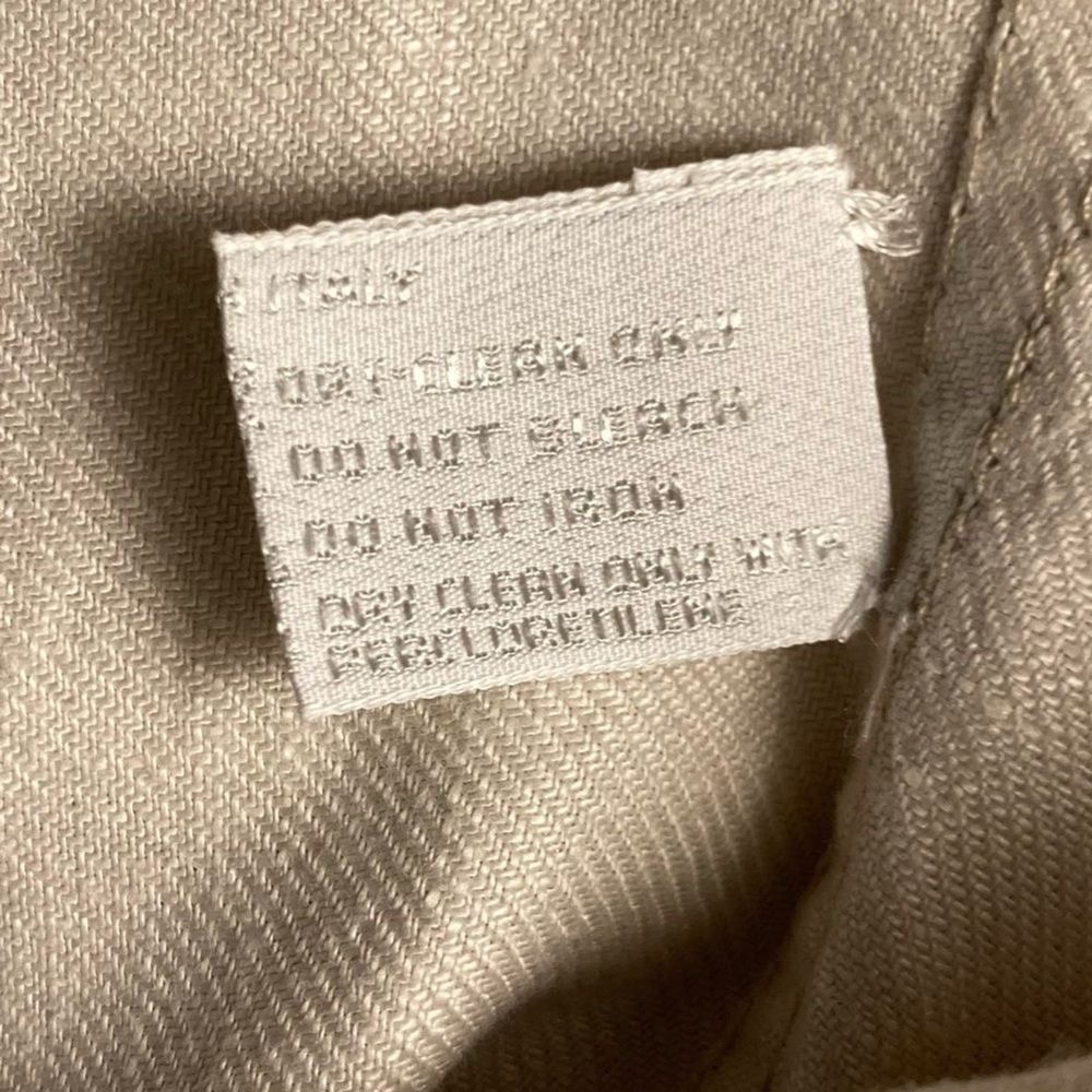 Prada Vest Womens Sz L Cream 100% Linen Button Up Utility Safari Made In Italy - Picture 7 of 9